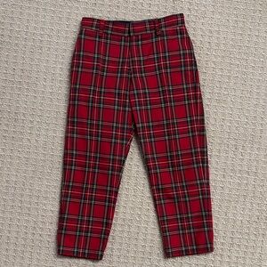 Florence Eiseman Red Plaid Tartan Dress Pants